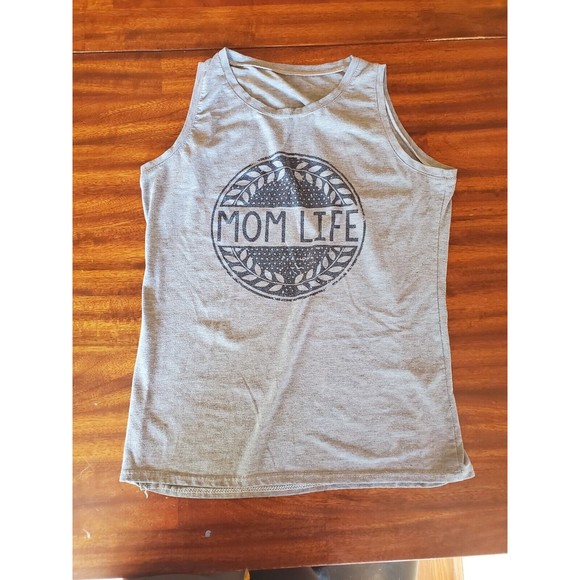 4/15 MOM LIFE Tank Top Mother Wife Family Graphic Tank Top Size Large ECU - Picture 1 of 5